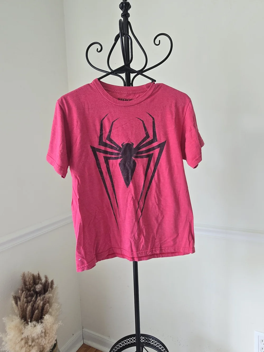 Marvel Red Short Sleeve Tee with Black Spider Logo
